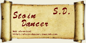 Stoin Dancer vizit kartica